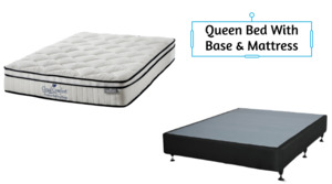 Bedroom Sets: Super King Bed With Base & Mattress