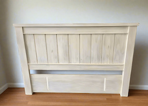 Bedroom: Ballman Queen Headboard - White Wash