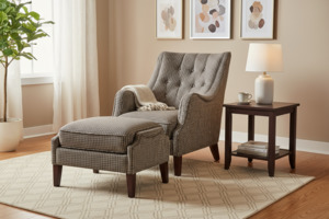 Armchair Occasional Chair: Leisure Armchair and Ottoman
