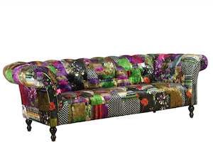 Sofas Lounge Suites: Patchwork 3 Seater Sofa
