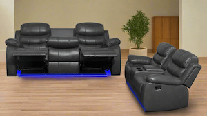 Gavin Manual Recliner 3+2 Seater Sofa with Console