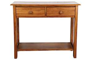 Hall Table: Wanaka Rimu Hall Table 2 Drawer