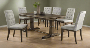 Dining: Warsaw Dining Suite - Rustic Brown