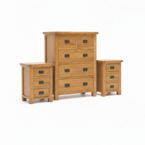 Bedroom: Oak Bedroom Suite - Set of 3
