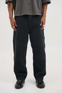 Mens Pants: Cotton Drill Pant Black