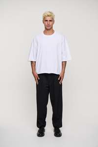 Mens Tees: Raw 200G Cotton Box Tee White