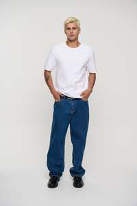Mens Tees: Charlie Ringer Tee Plain White