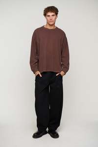 Enzyme Wash Long Sleeve Choc