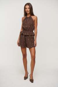 Melina Playsuit Chocolate