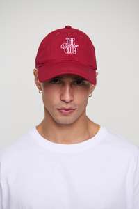 Mens Headwear: College Cap Bronze Club Carmine