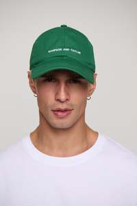 Mens Headwear: College Cap Minimal Khaki