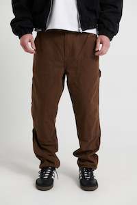 Mens Pants: Loose Fit Panel Pant Choc - FINAL SALE