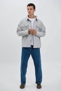 Heavyweight Box Overshirt Grey