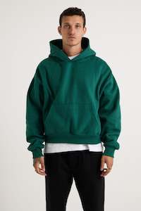 Mens Hoodiesandjumpers: Roman Cropped Drop Hoodie Emerald