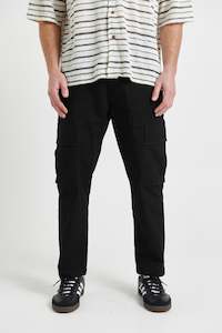 Mens Pants: Damien Drop Cargo Pant Black