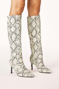Huda Knee High Boot Snake