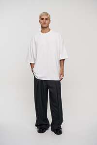 Mens Tees: Mike Heavyweight Cotton Tee White