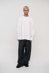 Mens Tees: 250GSM Long Sleeve White