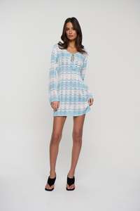Womens Dresses: Aria Mini Dress Powder Blue