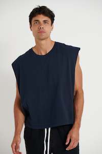 Mens Back In Stock: NTH Crop Box Tank Navy
