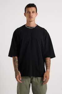 Mens Back In Stock: Ruben Cotton Pique Tee Black