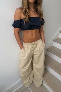 Merci Crop Navy