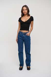 Womens Pants: Kassandra Straight Leg Jean Blue