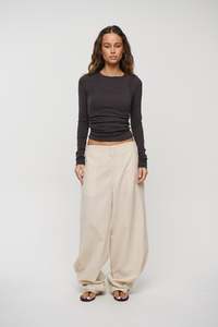 Romley Pinstripe Pant Oat
