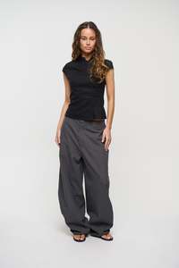 Romley Pinstripe Pant Charcoal