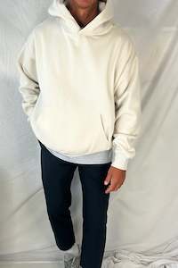Mens Hoodiesandjumpers: Roman Oversize Basic Hoodie Ivory