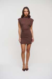 Lisa Mini Dress Chocolate