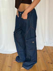 Annie Cargo Pant Dark Denim