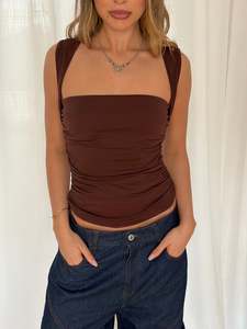 Womens Tops: Mila Top Brown