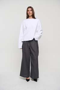 Womens Pants: Josie Pinstripe Pant Charcoal