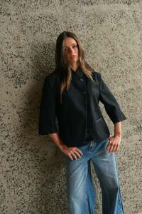Womens Jackets Coats: Aspen 3/4 Sleeve Blazer Black