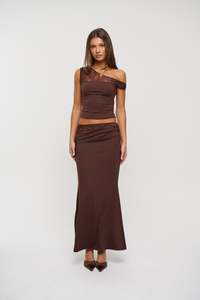 Womens Skirts: Monique Lace Skirt Chocolate