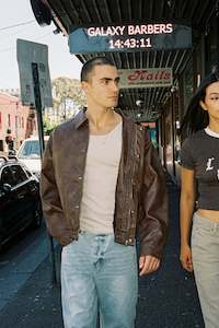 Mens Jackets: Bowie Bomber Chocolate