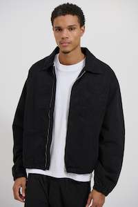 Charlie Soft Cotton Bomber Black