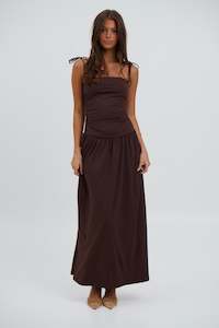April Maxi Dress Chocolate - FINAL SALE