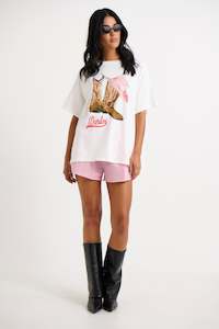 Darlin Top White/Pink - FINAL SALE