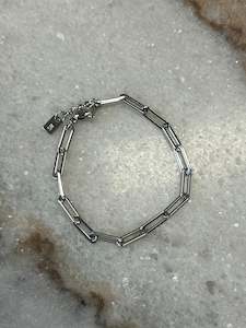 Mens Accessories: Roman Paperclip Chain Bracelet Stainless Steel