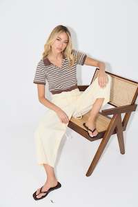 Womenssale: Sofia Rugby Tee Choc - FINAL SALE