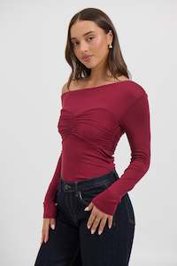 Claire Long Sleeve Wine - FINAL SALE