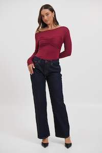 Avery Mid Rise Jean Dark Indigo