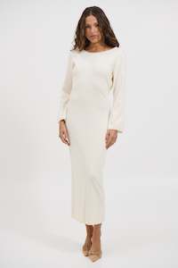 Womens Cream: Jacklyn Maxi Dress Buttercream - FINAL SALE