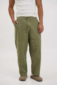 Mens: Cotton Drill Pant Army