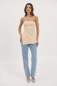 Melinda Strapless Top Sand