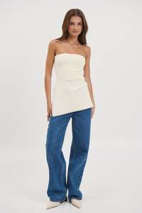 Womens Tops: Melinda Strapless Top Cream