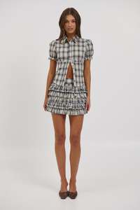 Womens Skirts: Astra Mini Skirt Beige