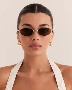 Womens Sunglasses: The Mila Gold / Brown